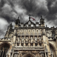 Gloucester Cathedral and a very dramatic sky